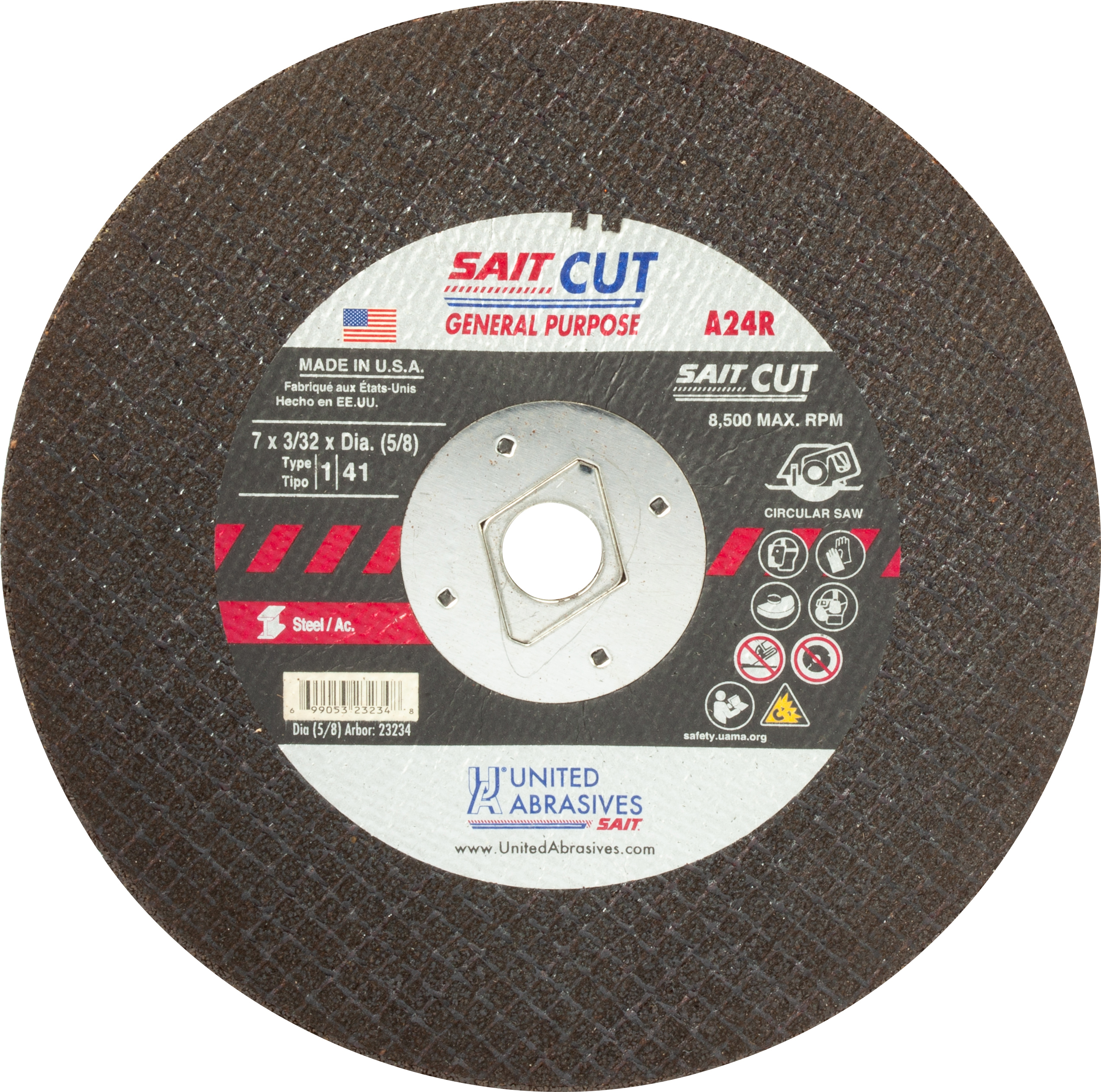 TM 7 X 3/32 X 5/8-DIA A24R - Cutting Wheels